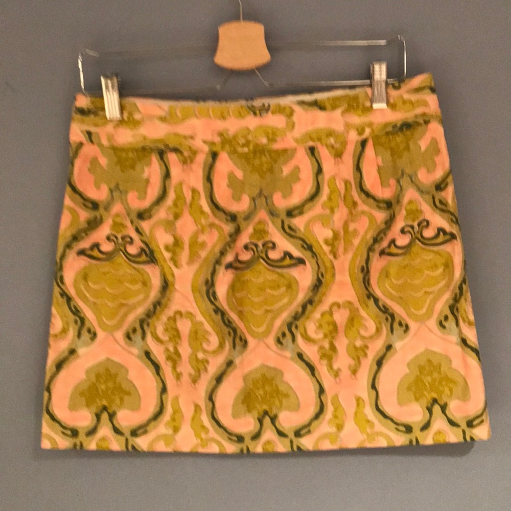 Damask J Crew mini skirt